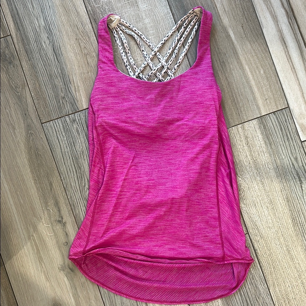lululemon athletica Hot Pink Strappy-Back Tank